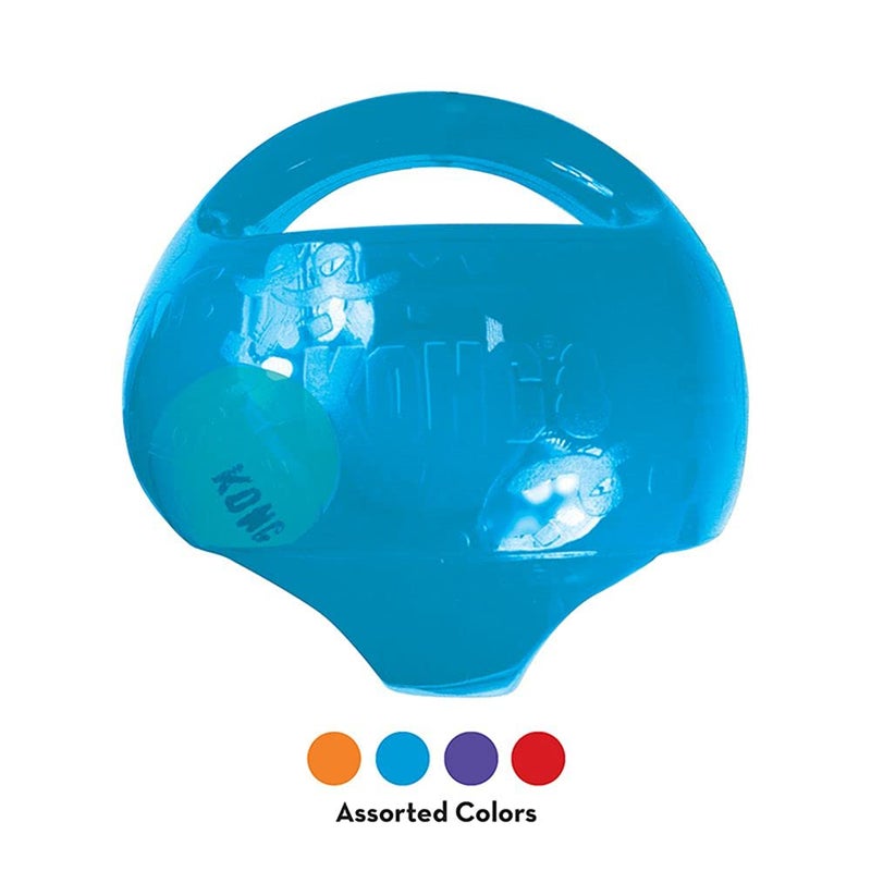 KONG Jumbler Ball - Interactive Toy for Dog & Puppy Playtime - Fetch Toy with Tennis Ball - Dog Supplies for Engaging Play - for Medium/Large Dogs - Assorted Colors - Image 4